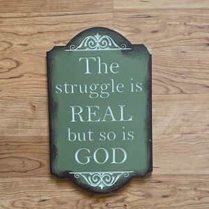 Inspirational Green Wall Plaque